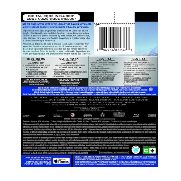 Star Wars The Phantom Menace [ Ultimate Collector's Edition ] (4K Ultra HD) NEW - Picture 3 of 6